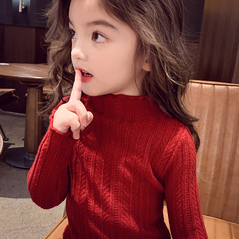 女童毛衣秋冬2025新款洋气儿童内搭针织上衣女孩半高领纯色打底衫,淘宝优惠券,粉丝福利购,淘宝优惠卷