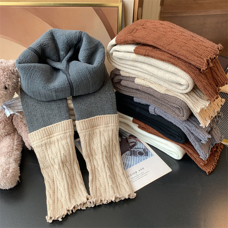 米米哈罗女童加绒打底裤女孩一体式堆堆袜套冬装2025新款儿童长裤,淘宝优惠券,粉丝福利购,淘宝优惠卷