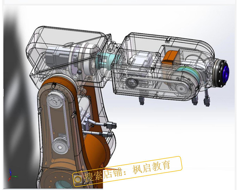 6轴3KG关节机械手工业机器人机械臂详细机械设计三维图参考资料3d - 图1