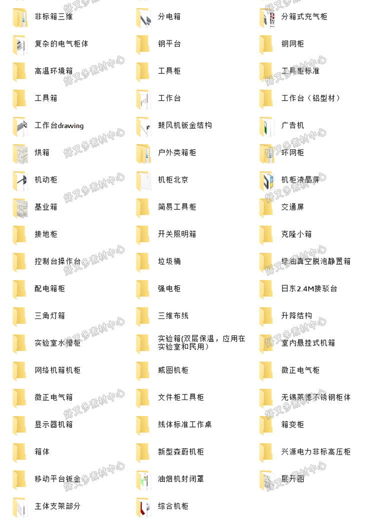 330款 电控柜3D三维模型库电气控制柜 机柜机箱接线箱SW建模 - 图1