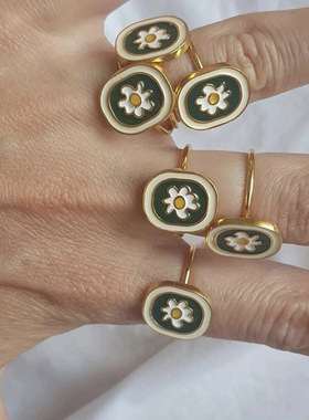 朴彩英同款欧美小众黄铜镀金