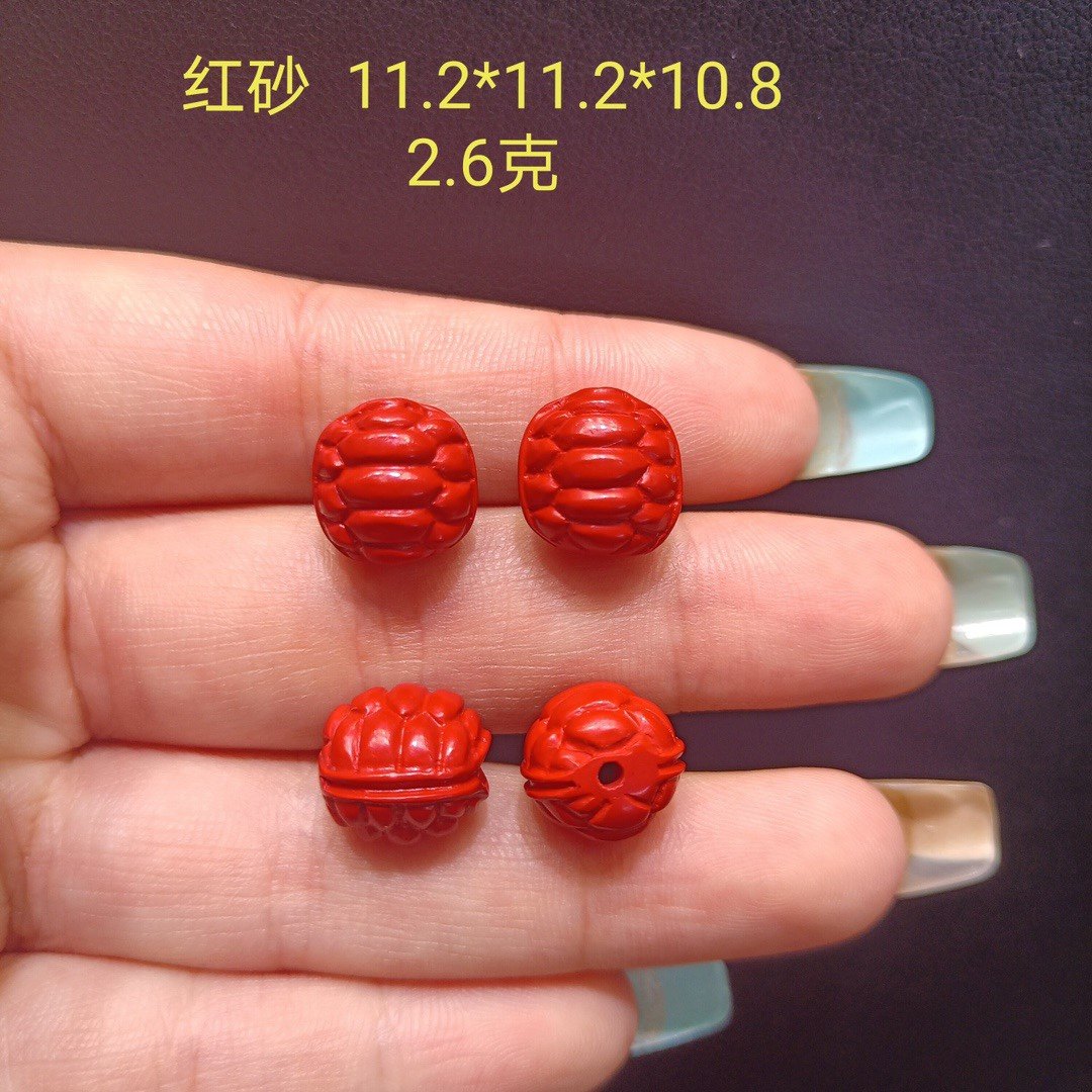 朱砂富甲配件佛珠手链背云隔珠 红砂龟壳散珠diy文玩手绳国风配饰,淘宝优惠券,粉丝福利购,淘宝优惠卷