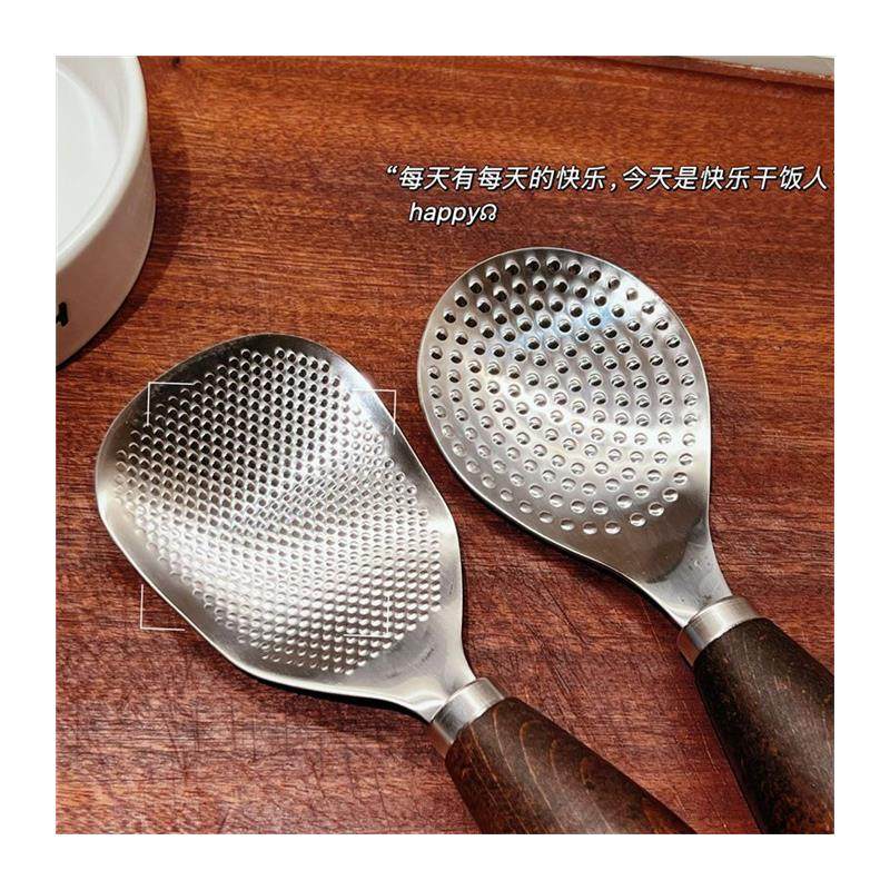 木柄不锈钢饭匙不沾米饭铲子家用可立式木柄家用勺子盛饭电饭锅,淘宝优惠券,粉丝福利购,淘宝优惠卷