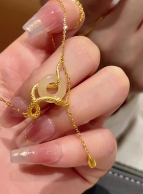 新中式白蛇缘起锁骨链