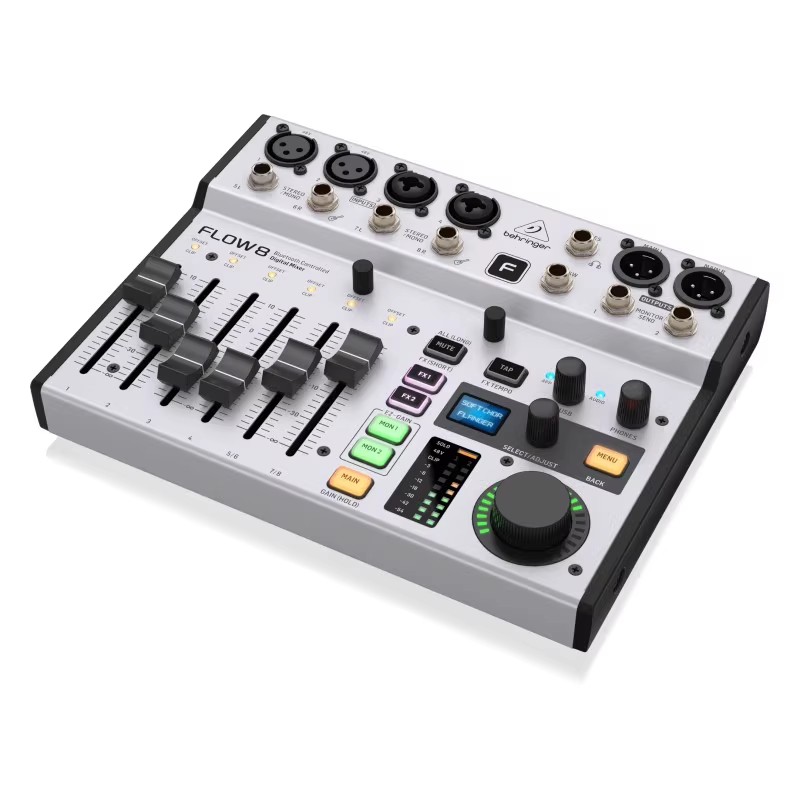 百灵达（Behringer）FLOW8专业带效果蓝牙数字直播录音声卡调音台-图1