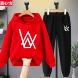 Детская черная толстовка с капюшоном для мальчиков, демисезонный комплект, флисовый удерживающий тепло пуховик, подходит для подростков, детская одежда