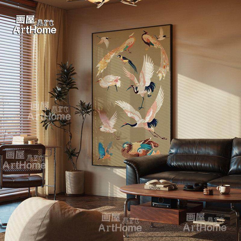 法式中国风装饰画餐厅挂画南洋复古风中国风花鸟壁炉玄关走廊,淘宝优惠券,粉丝福利购,淘宝优惠卷