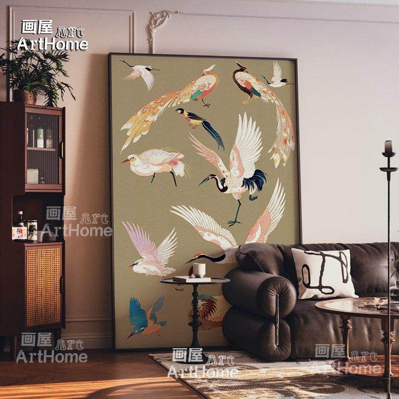 法式中国风装饰画餐厅挂画南洋复古风中国风花鸟壁炉玄关走廊,淘宝优惠券,粉丝福利购,淘宝优惠卷