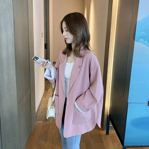 西装外套女2026年新款韩版宽松休闲小个子气质时尚条纹小西服上衣 - 图2