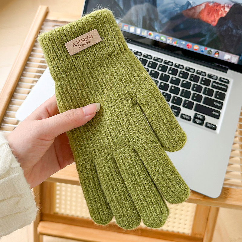 冬季加厚保暖手套ins风骑车防寒防冻双层可触屏针织毛线露指手套,淘宝优惠券,粉丝福利购,淘宝优惠卷