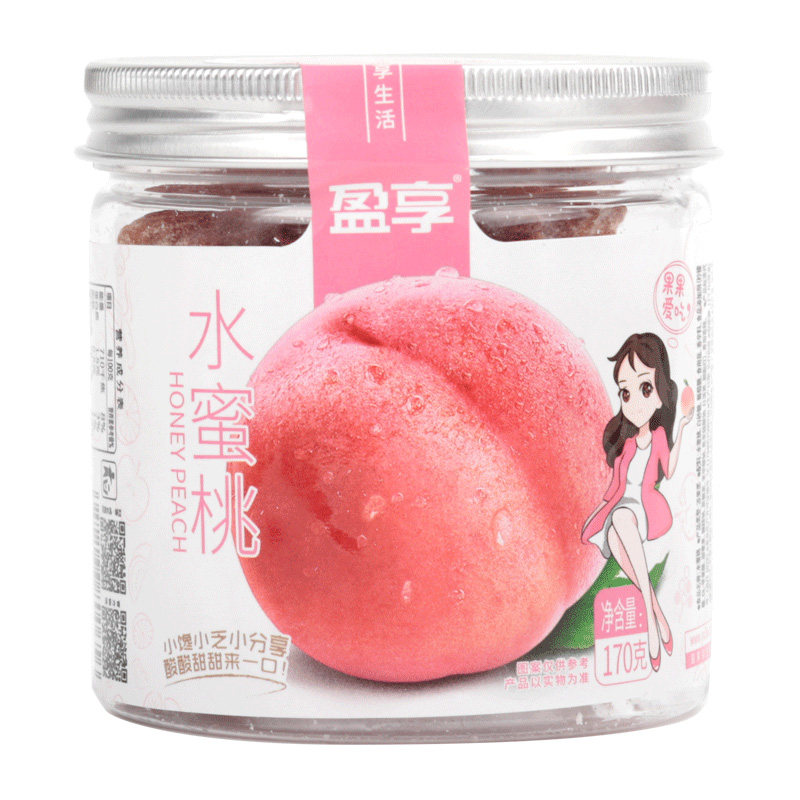 满减【盈享水蜜桃干170g】果肉水果干 盈享桃干