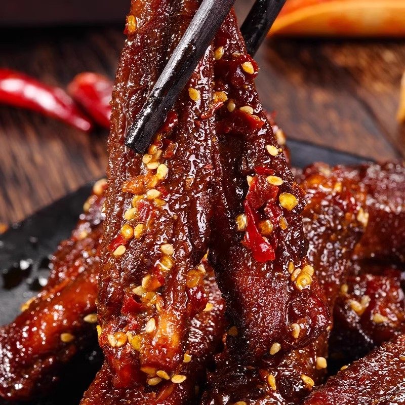 馋小乖香辣鸭翅中零食鸭货熟食特产解馋麻辣下酒菜爆辣夜宵小吃 - 图1
