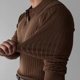 Lapel pullover slim POLO knitted long-sleeved T-shirt