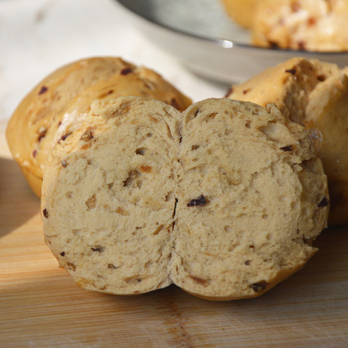 红糖开花馒头红枣儿童营养早餐主食半成品学生老面包子加热即食 - 图3