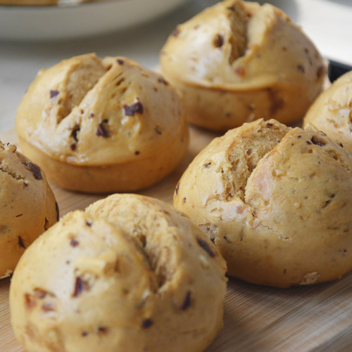 红糖开花馒头红枣儿童营养早餐主食半成品学生老面包子加热即食 - 图1