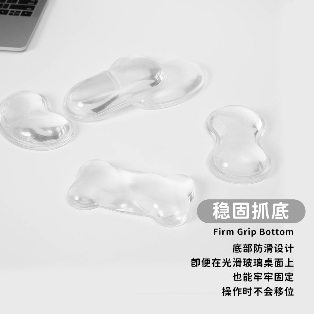 Cool transparent 3d wrist mouse pad silicone wrist pad