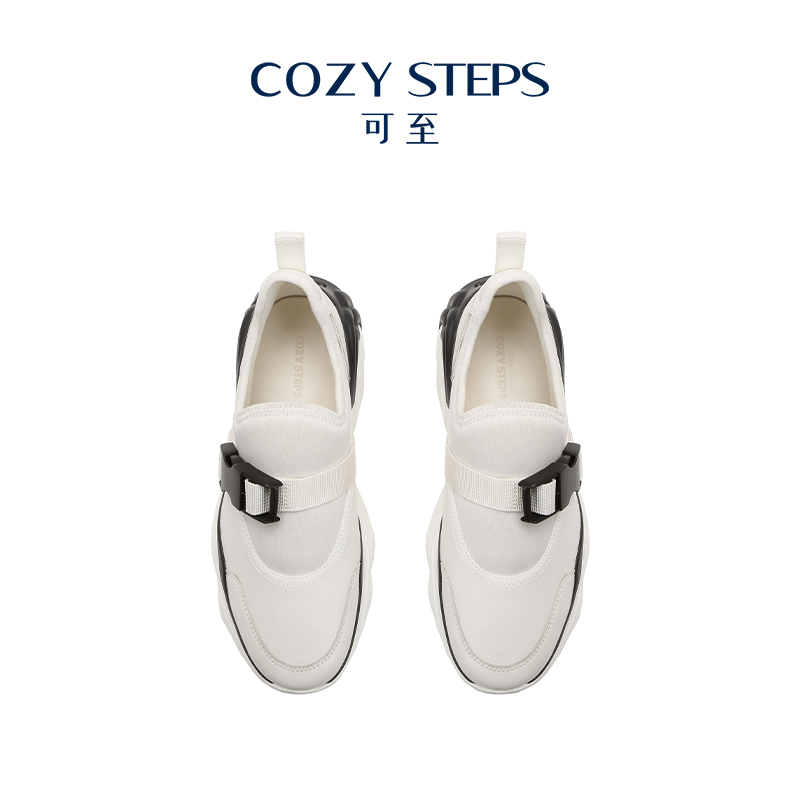 COZY STEPS可至扣带运动鞋拼接透气休闲鞋轻盈舒适运动小白鞋女款 - 图2