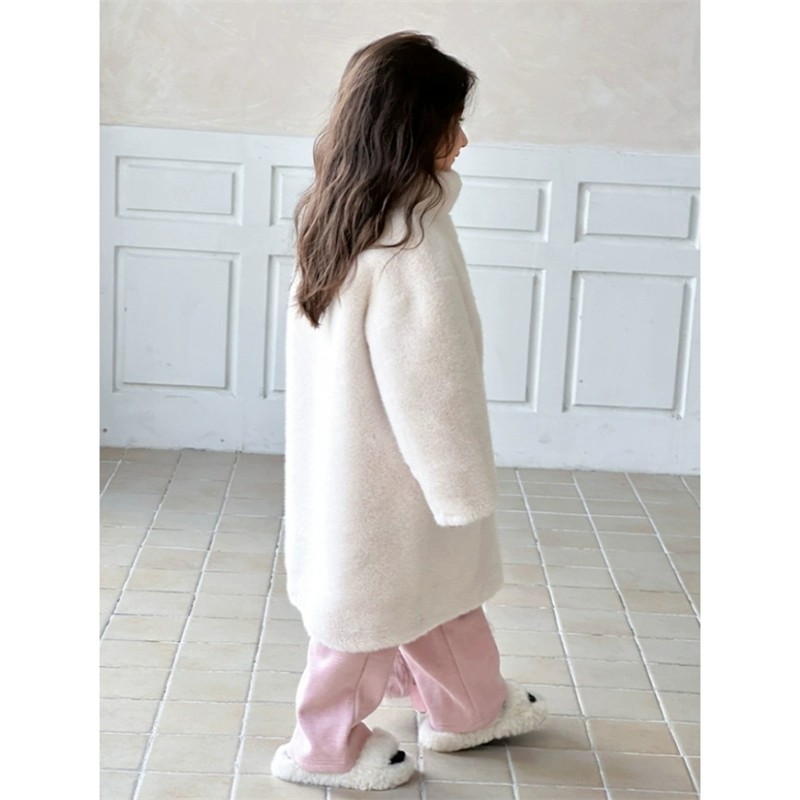 儿童皮草外套毛毛衣中长款秋冬新款小女孩保暖水貂绒皮毛一体外套,淘宝优惠券,粉丝福利购,淘宝优惠卷