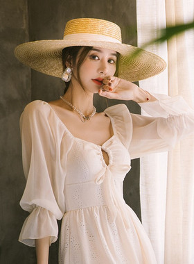 欧美风大帽檐麦秆草帽沙滩帽子