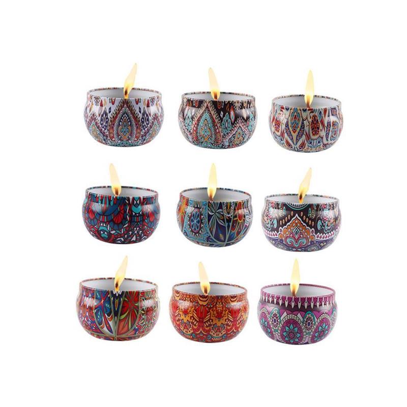 9-piece set Scented candles Soybean wax plant essential oil1-图3