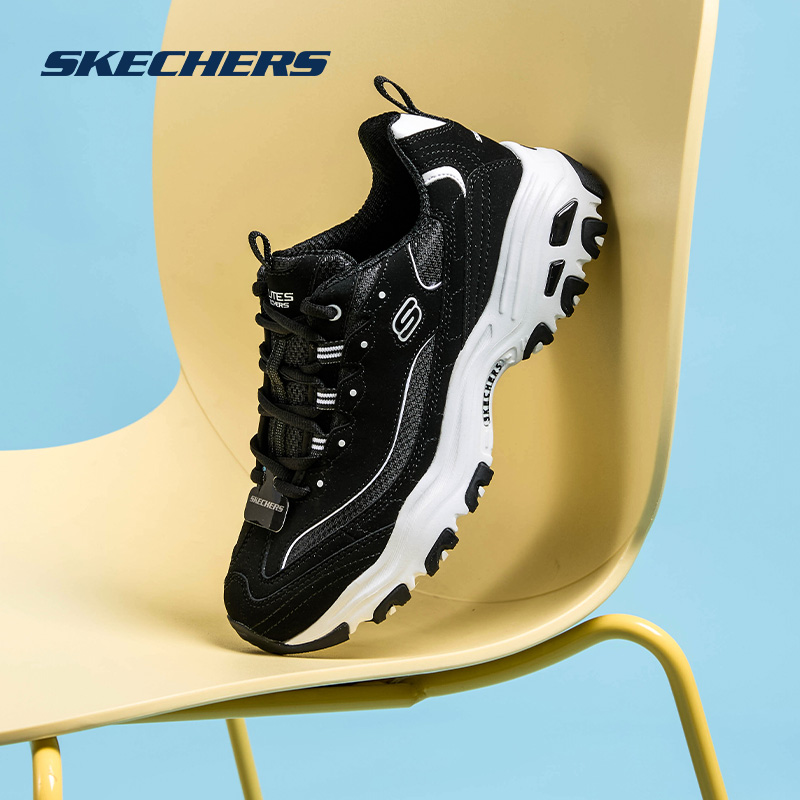 Skechers斯凯奇男鞋2024年春季复古潮流熊猫鞋休闲低帮运动老爹鞋 - 图1