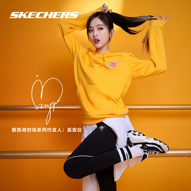 skechers情侣2021秋季厚底复古女鞋 skechers奥康时尚休闲鞋