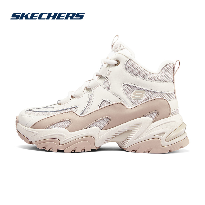 Skechers斯凯奇加绒女鞋2023年新款高帮保暖机甲鞋经典复古老爹鞋 - 图2