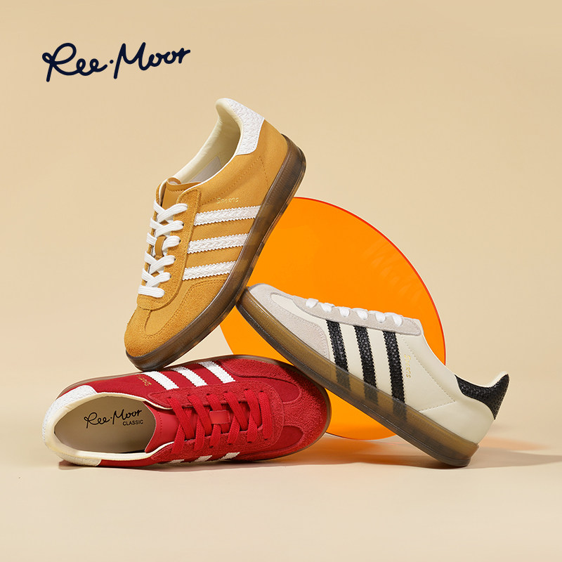 reemoor2026新款法式复古德训鞋女平底休闲运动鞋女鞋轻便睿慕,淘宝优惠券,粉丝福利购,淘宝优惠卷