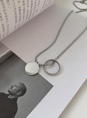 网红嘻哈ins冷淡风锁骨链钛钢