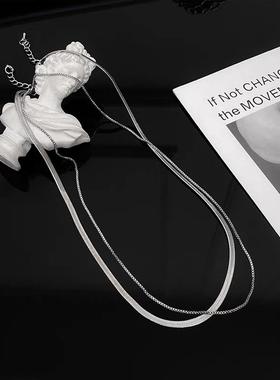 925纯银双层锁骨链2024新款