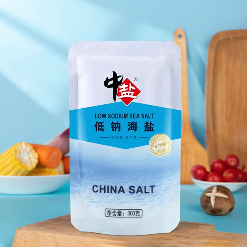 中盐无碘低钠海盐300g*6袋未加碘家用食用盐海盐精制盐正品旗舰店 - 图3