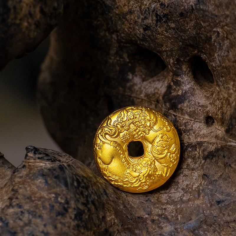 金米黄金面包圈事事如意吉祥平安瑞兽吉祥狮子平安扣颈饰吊坠挂坠,淘宝优惠券,粉丝福利购,淘宝优惠卷