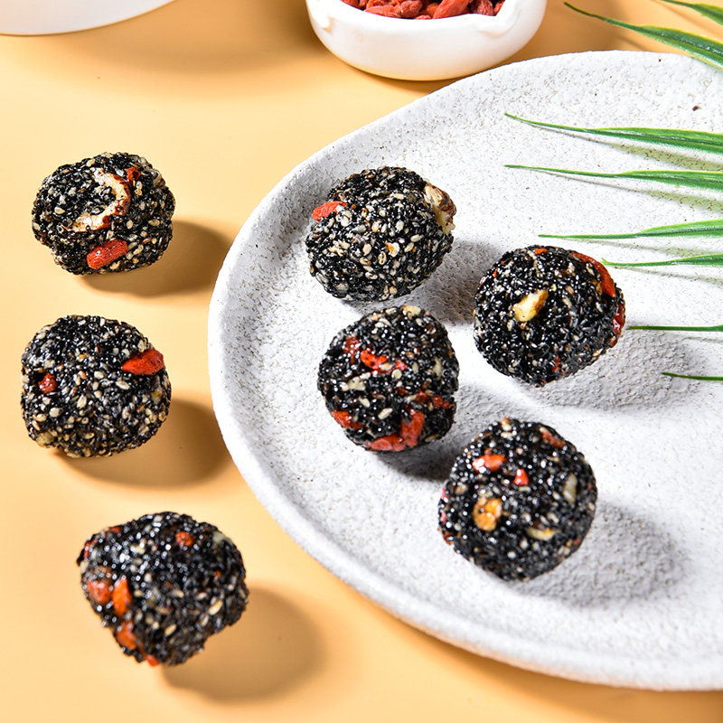 黑芝麻丸健康营养孕妇核桃球小零食 俏美味传统糕点