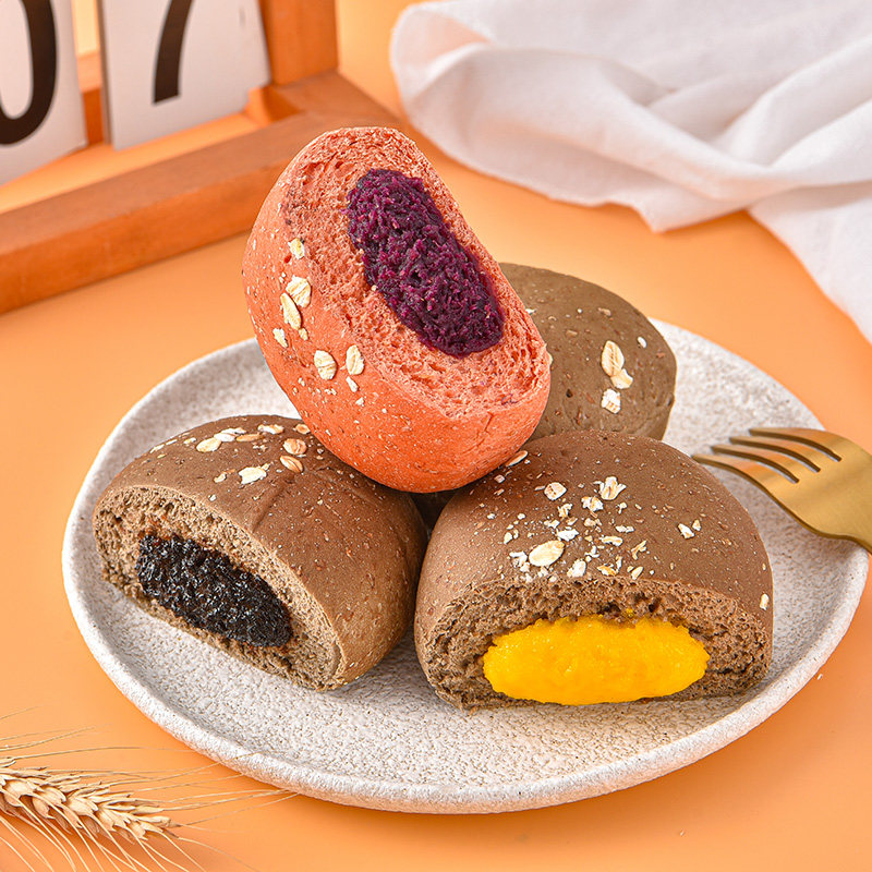 全麦欧包0无蔗糖油低脂减卡肥面包 俏美味西式糕点