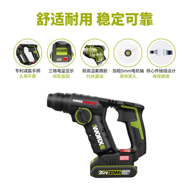 Wax Wu380s lightweight lithium battery electric hammer impact drill