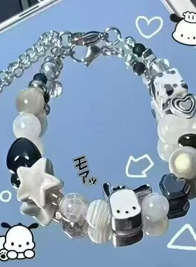 猫咪串珠弹力绳手链超划算可爱女性卡通彩色配饰手工百搭手环手饰