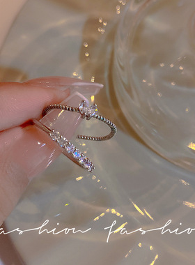 2026戒指女轻奢小众高级感开口食指戒指生日礼物爆款手饰简约气质