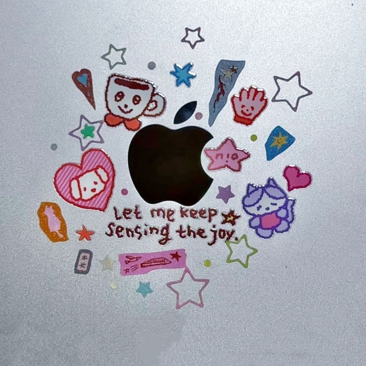 新款nio bium立体转印贴可爱涂鸦ins卡通diy手机平板电脑耳机贴画 - 图0