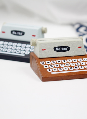 ZAKKA仿真打印机名片夹复古留言夹创意日系照片座微缩场景摆件