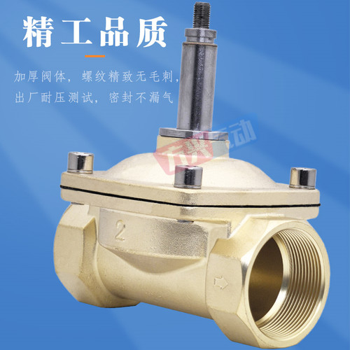 2W500-50电磁阀水阀AC220V控制开关气阀DC24V两通常闭阀2寸气动阀 - 图0