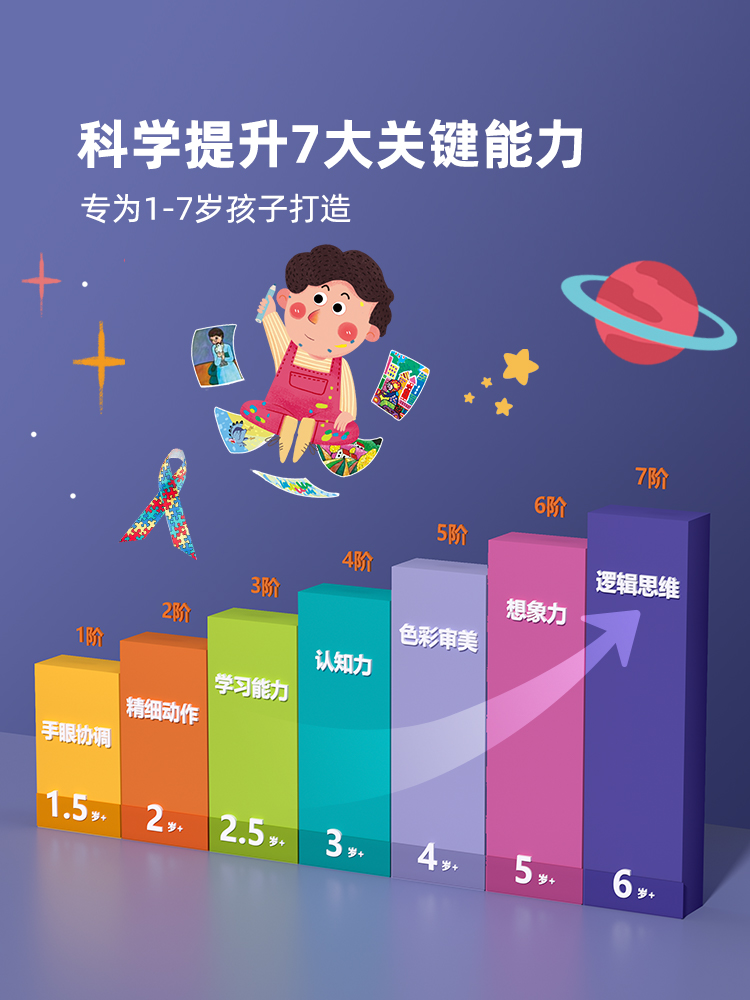 火星猪拼图3到6岁以上儿童拼图4一5宝宝幼儿2益智玩具7圣诞节礼物-图0