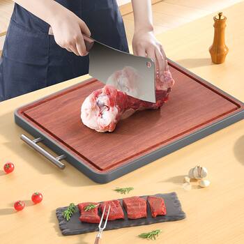 Ebony cutting board antibacterial and mildew proof ແຜ່ນຕັດສະແຕນເລດໃນຄົວເຮືອນ ກະດານຕັດໄມ້ແຂງ ໄມ້ຫນຽວ ກະດານຕັດກະດານຕັດສອງດ້ານ