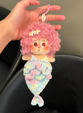 超萌连衣裙爆炸头娃娃包挂