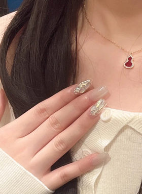 高版本轻奢红玉髓项链女镀18k玫瑰金小众设计高级感本命年锁骨链