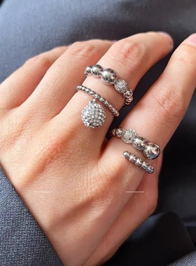 ABYB KVK徐璐周雨彤马嘉祺同款开口戒指女小众设计团团绒绒手指环