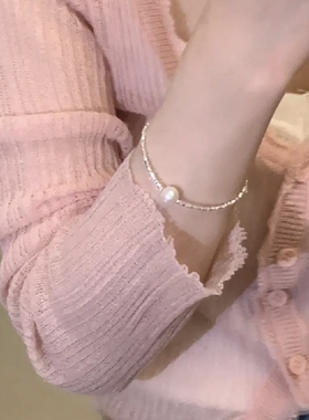 ambush 银几两极简纤细贝珠手链简约小众设计轻奢叠戴闺蜜送女友