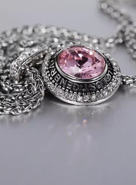 LostGeneral 黑色圆形男女潮流圆宝石项链伟霆同款百搭毛衣链