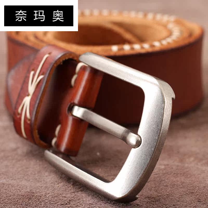 奈玛奥新款男真皮针扣休闲牛皮腰带 奈玛奥腰带/皮带/腰链