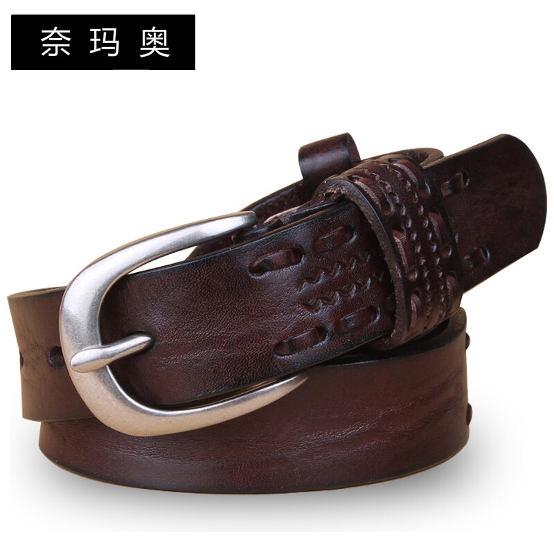 奈玛奥女士真皮简约百搭牛皮腰带 奈玛奥腰带/皮带/腰链