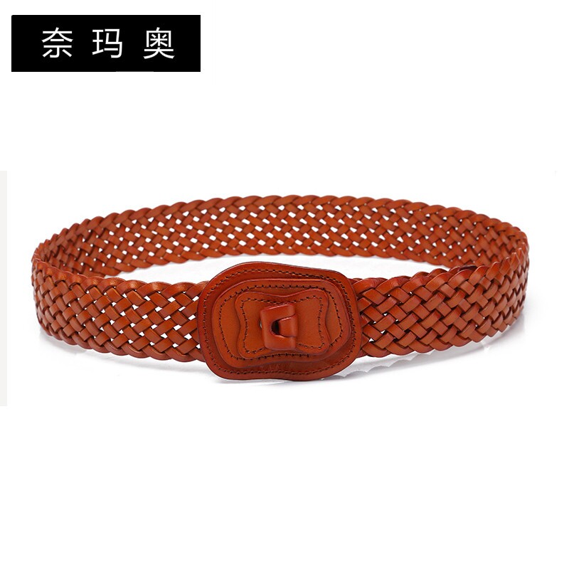 奈玛奥女士时尚装饰手工篇织连衣裙 奈玛奥腰带/皮带/腰链